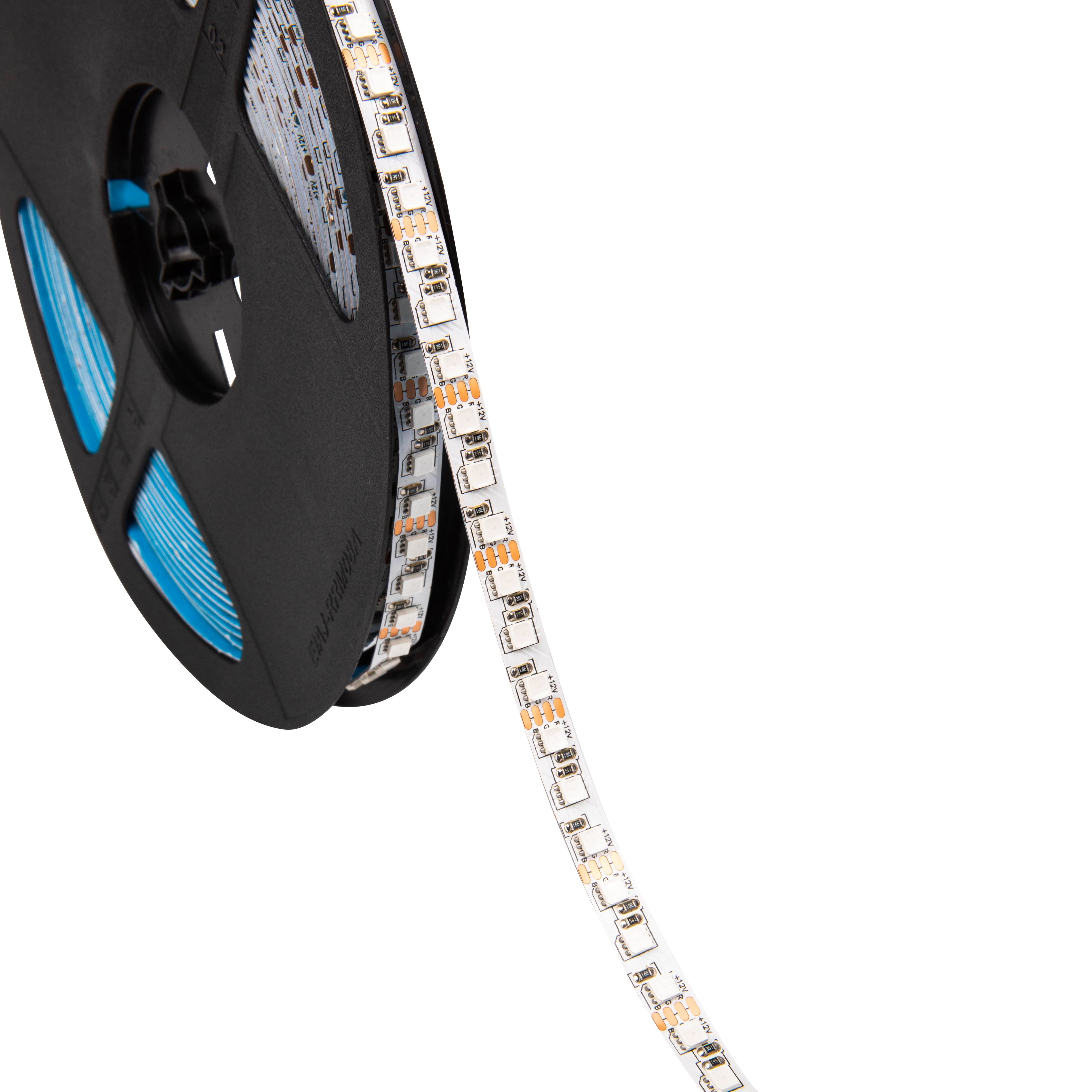 Светодиодная LED лента, цвет - RGB, 2 х 5 м, IP20, 120 LED/м, 12 V, ширина 8 мм
