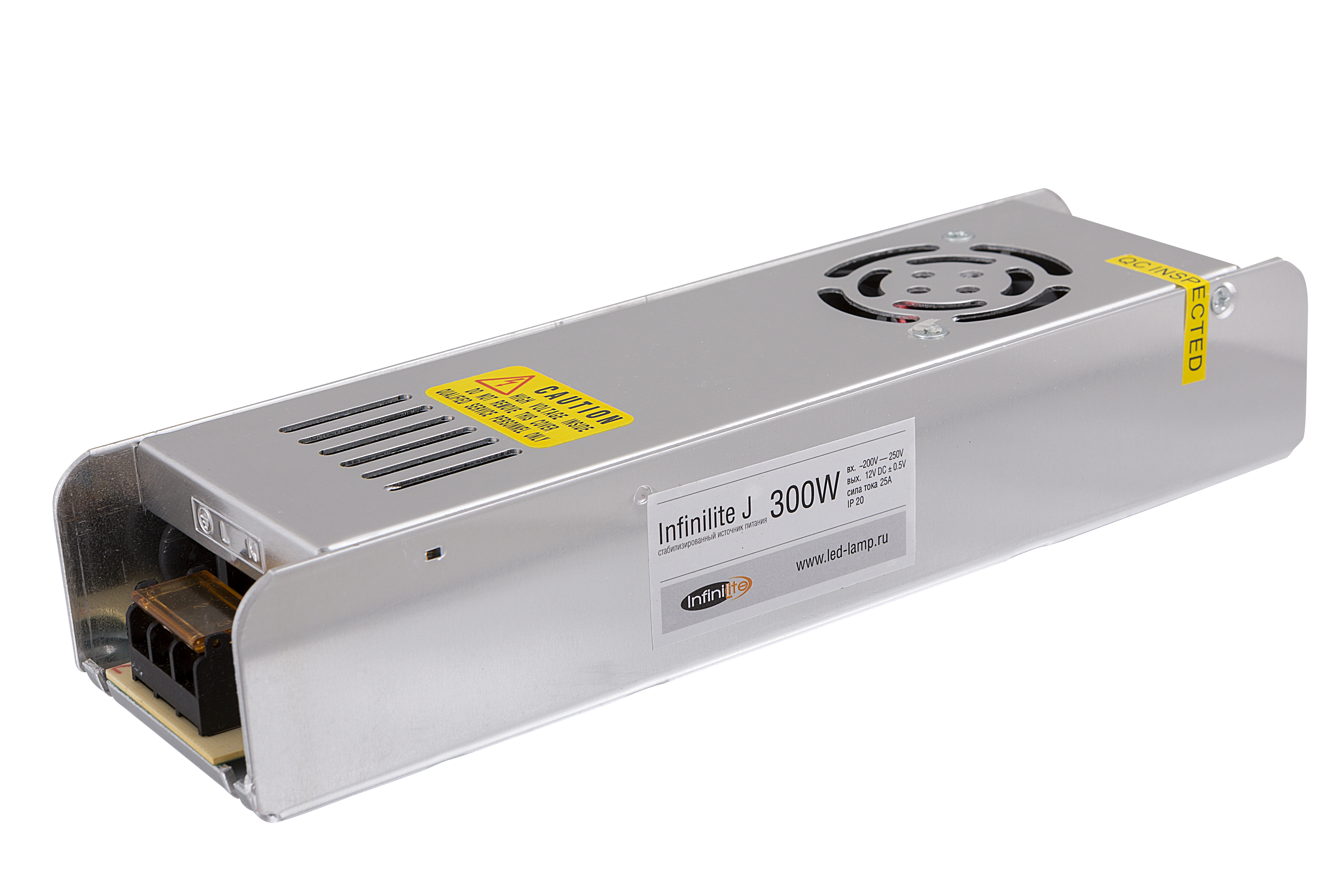 Блок питания 300W IP20 Infinilite для светодиодных лент, линеек, модулей, ламп, 12 В, DC, ток 25.00 A, интерьерный, Slim