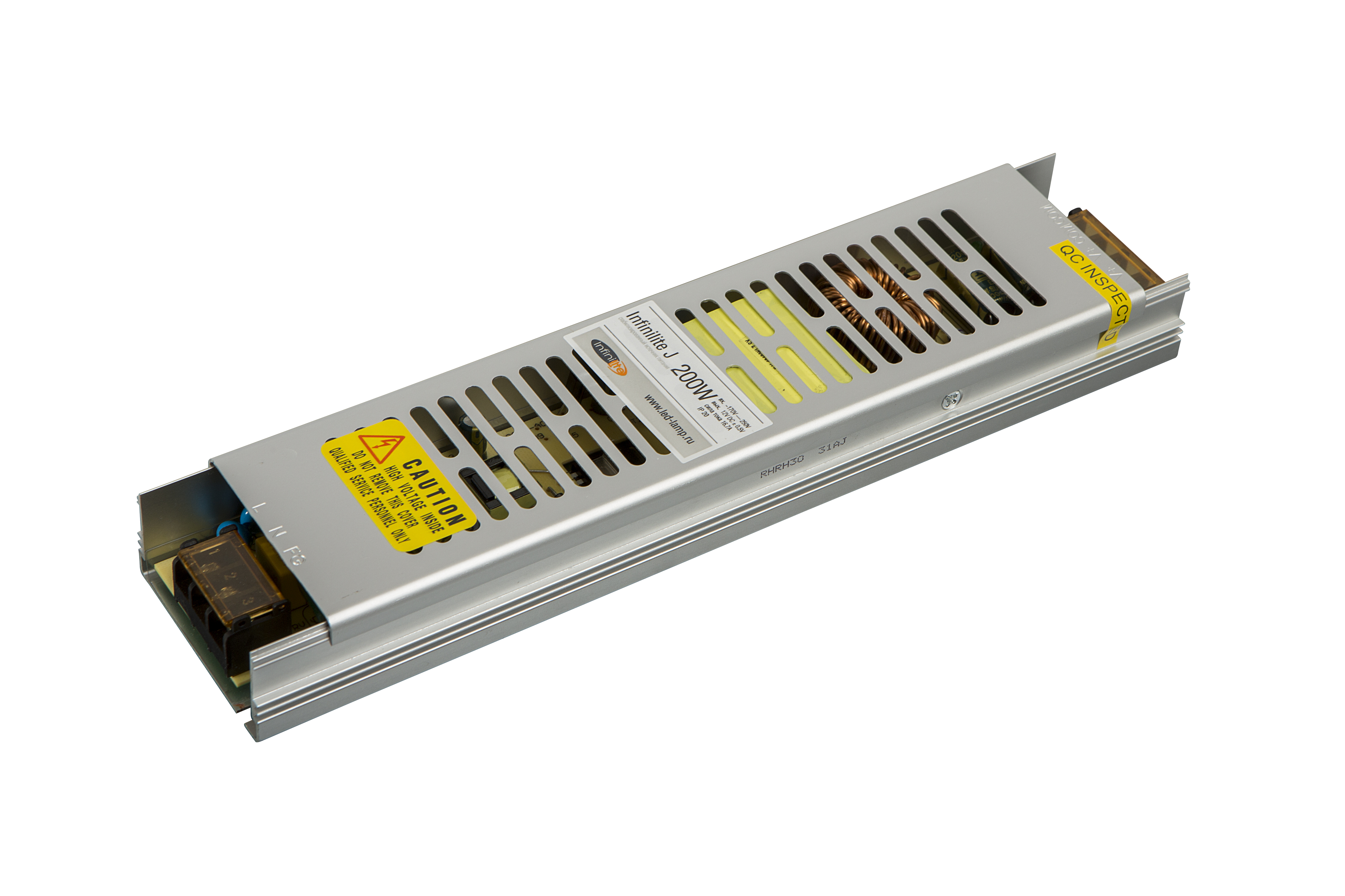Блок питания 200W, IP20, Infinilite для светодиодных лент, линеек, модулей, ламп, 12 V, DC, ток 16.67 A, интерьерный, Ultra