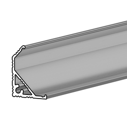 Алюм.профиль ALU-MINATION 1621ug (ex45), серебро анод, длина 3 м