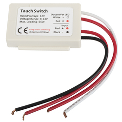 Сенсорный выключатель-диммер,12V, max 65W, IP55, с регулировкой яркости Infinilite 50х34х10мм, синий
